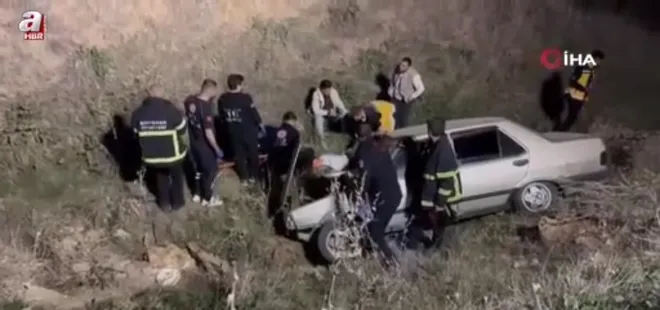 Otomobil şarampole yuvarlandı: 3 yaralı