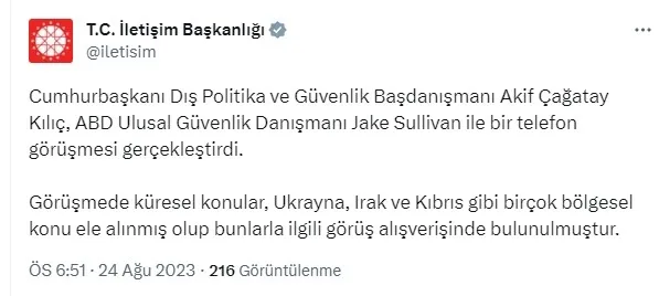 cumhurbaskani-basdanismani-cagatay-kilic-abd-ulusal-guvenlik-danismani-sullivan-ile-gorustu-1692892931690.jpg Cumhurbaşkanı Başdanışmanı Çağatay Kılıç ABD Ulusal Güvenlik Danışmanı Sullivan ile görüştü - 1