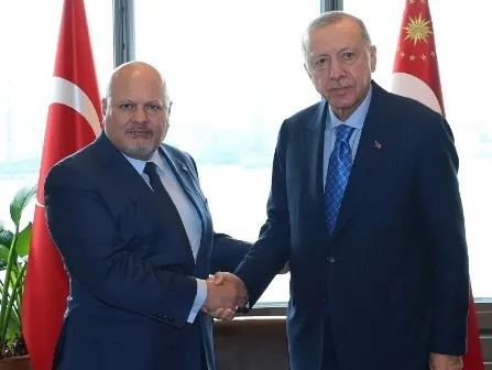 BAŞKAN ERDOĞAN UCM BAŞSAVCISI KARİM KHAN’I KABUL ETTİ