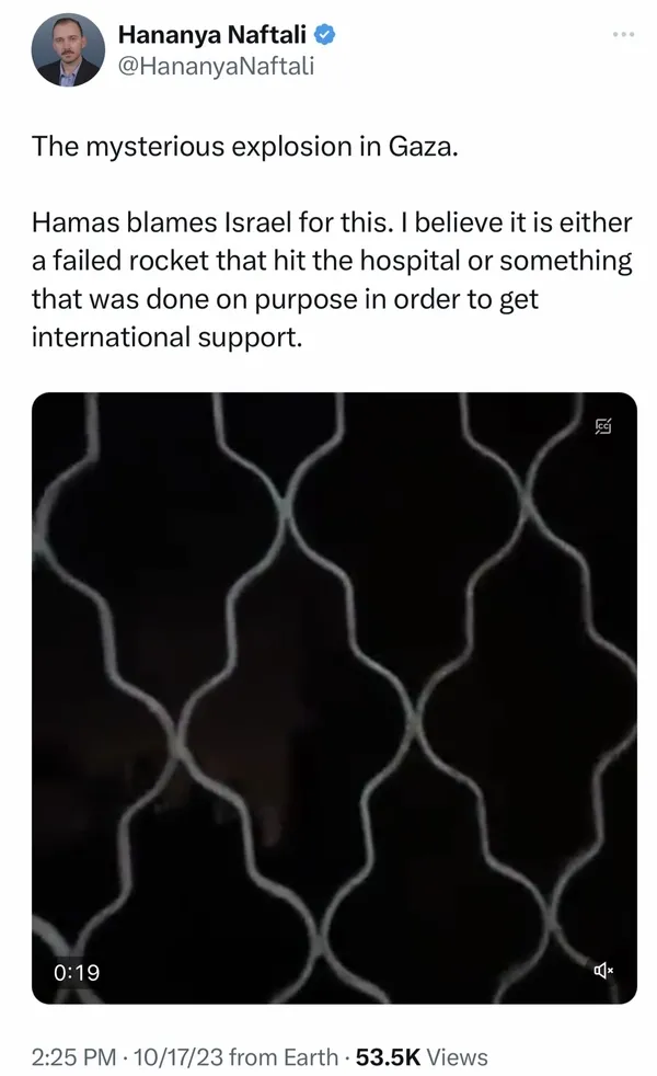 1697574885401.jpg Netanyahu'ya en yakın isimlerden Naftali hastane katliamından övgüyle bahsetti! Bir anda paylaşımı silip suçu Hamas'a attı... - 4