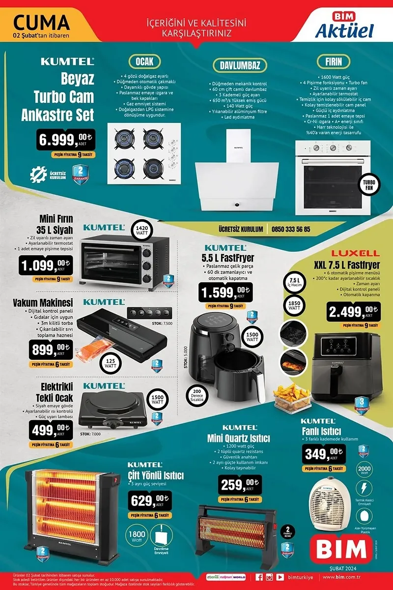 6 Şubat BİM aktüel ürünler kataloğu belli oldu! Haftaya BİM’de hangi ürünler uygun fiyattan satışa sunulacak?