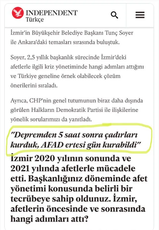 CHP'li İzmir Büyükşehir Belediye Başkanı Tunç Soyer'in deprem yalanına sert tepki: İzmirlinin hafızasıyla alay etti - 4