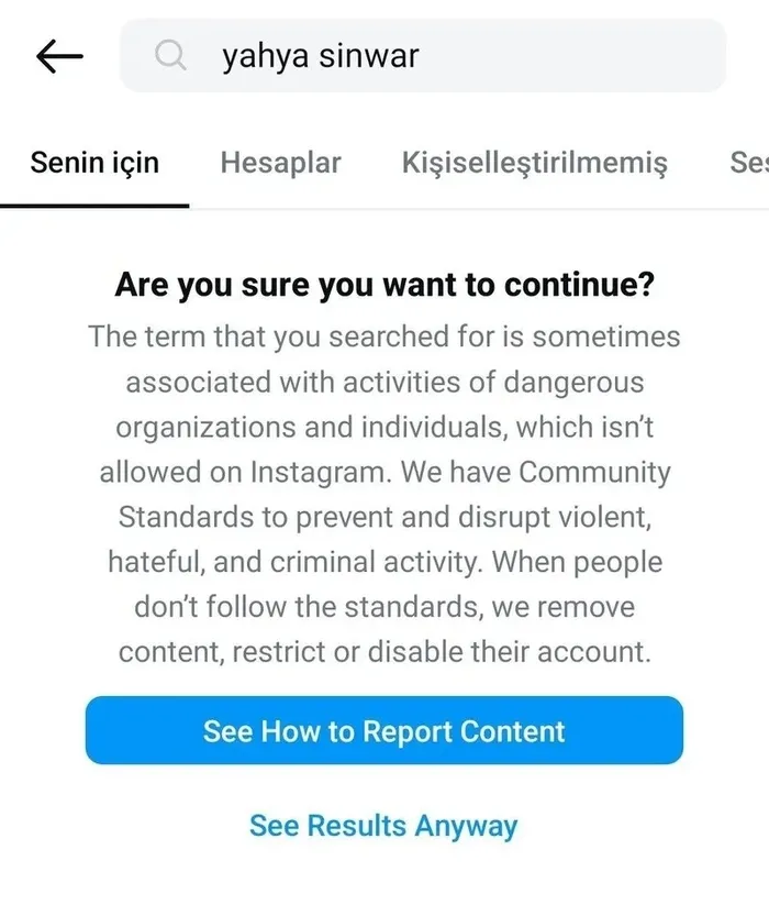 META’dan skandal Yahya Sinvar sansürü! Şentop’un taziye mesajı kaldırıldı
