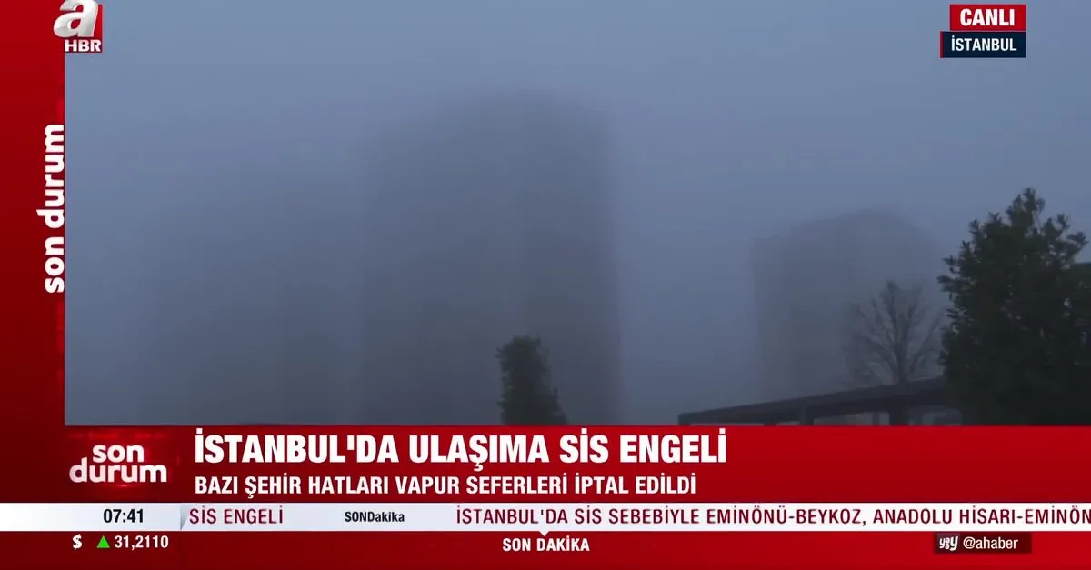 İstanbul'da ulaşıma sis engeli!