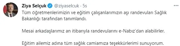 Milli Eğitim Bakanı Ziya Selçuk müjdeli haberi verdi: Tüm öğretmenler ve eğitim çalışanları... - 1