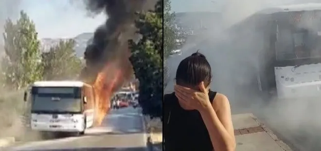 İzmir BB'ye ait otobüs alev topuna döndü! Yolcular canını zor kurtardı