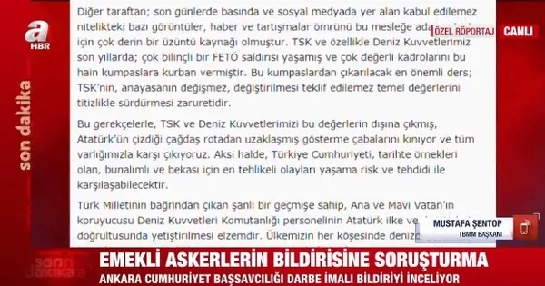 Son dakika: TBMM Başkanı Mustafa Şentop A Haber'de darbe imalı bildiriye tepki gösterdi - 5