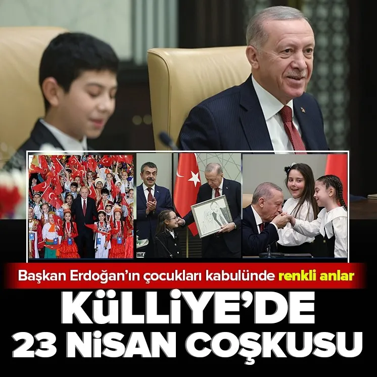 Başkan Erdoğan Cumhurbaşkanlığı Külliyesi’nde çocukları kabul etti