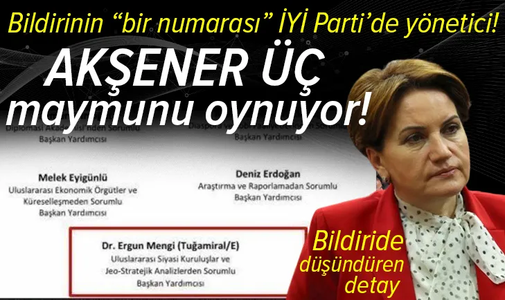 Cuntacı amirallerin bildirisinin bir numarası Ergun Mengi İyi Parti'de yönetici çıktı!