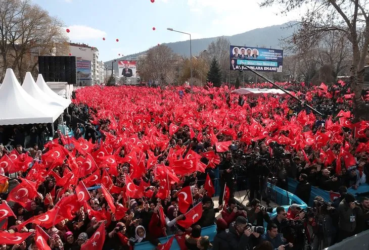 Başkan Erdoğan'ın Afyonkarahisar mitinginden çarpıcı kare!