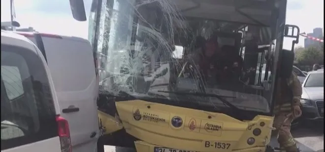 Son dakika: Kağıthane’de İETT otobüsü 6 araca çarptı