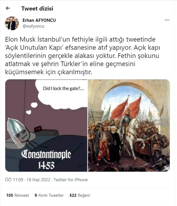 Elon Musk'tan Yunanlıları çıldırtan paylaşım! 1453 fetih mesajıyla dikkat çekti - 2