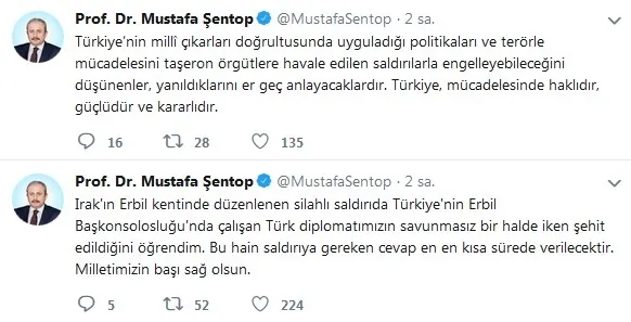 TBMM Başkanı Mustafa Şentop'tan Erbil açıklaması - 1