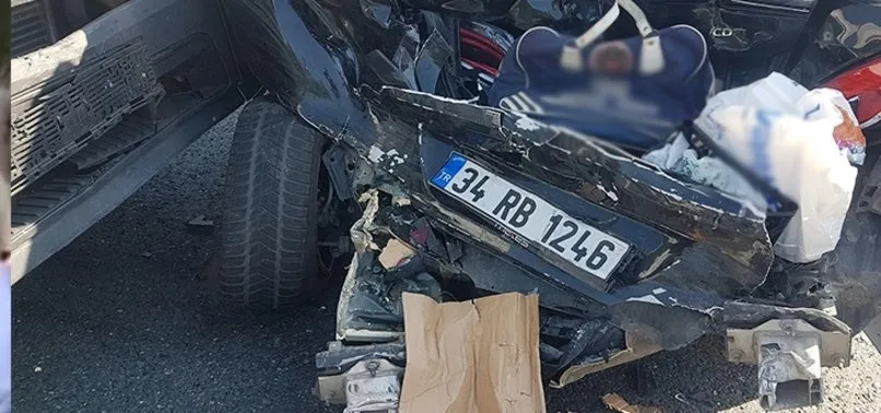 TEM Otoyolu'ndaki feci kazada mucize! Burunları bile kanamadı