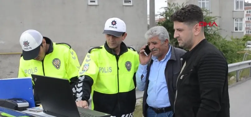 Sürücü şoke oldu! Polis durdurup her şeyi izletti