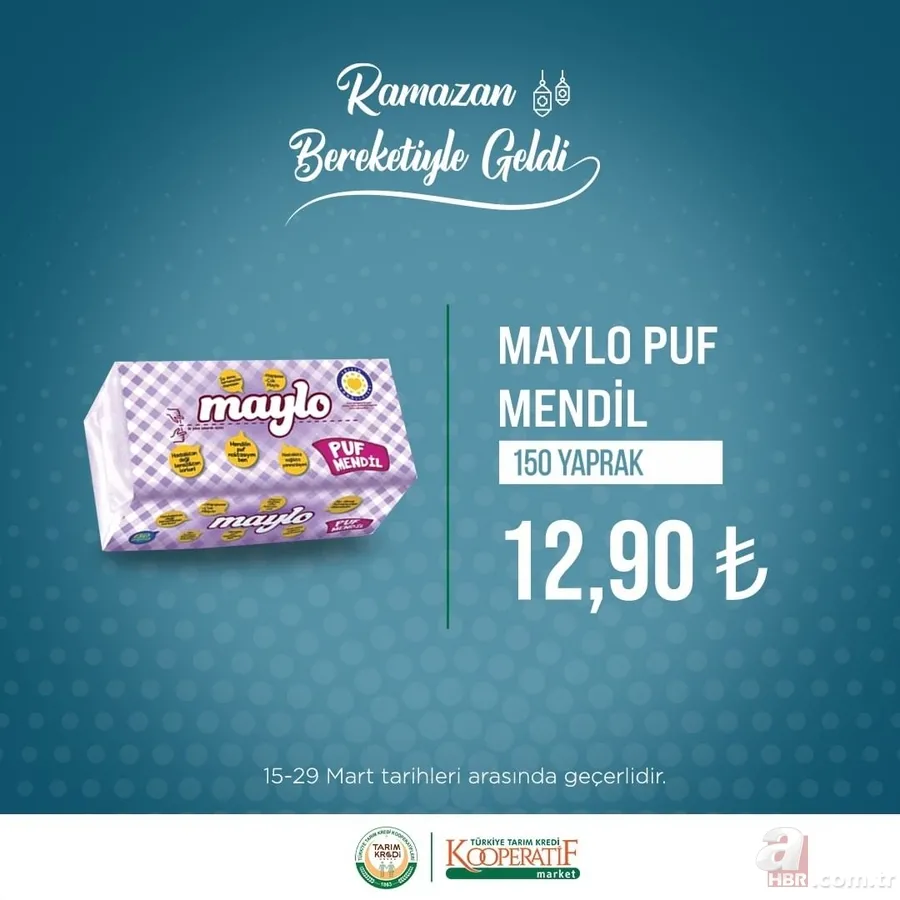 Tarım Kredi RAMAZAN Paketi 2023 | İndirimli özel fiyatlar başladı! Ayçiçek yağı, Güllaç, Tiryaki çay, Hurma, Pastırma... 16