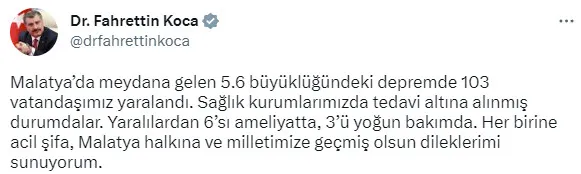 saglik-bakani-fahrettin-kocadan-malatya-depremi-aciklamasi-103-vatandasimiz-yaralandi-iste-yaralilarin-son-dur-1677500371661.jpg Sağlık Bakanı Fahrettin Koca'dan Malatya depremi açıklaması! 103 vatandaşımız yaralandı | İşte yaralıların son durumları - 3