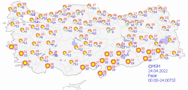 1650553266377.png Sıcaklıklar yurt genelinde yükseliyor! 35 dereceyi bulacak! İstanbul Ankara İzmir 5 günlük hava durumu - 7