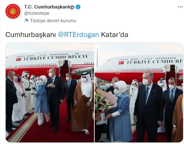 Başkan Erdoğan Katar'da böyle karşılandı - 2