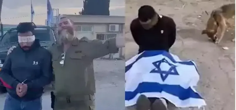 İşgalci İsrail askerlerin Filistinli sivillere akılalmaz işkence! Skandal görüntüler