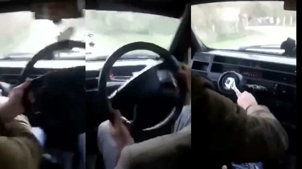 Akılalmaz olay! Direksiyonu arkadaşına verdi anahtarla sürdü