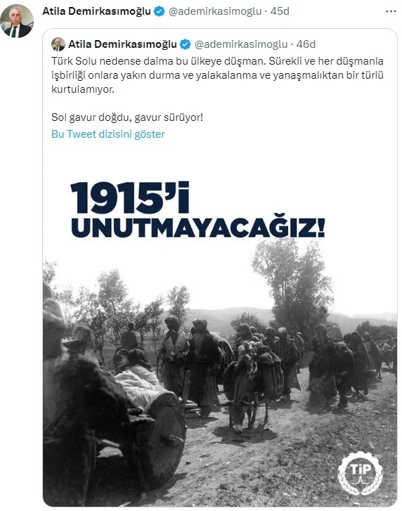 Kemal Kılıçdaroğlu'na destek veren TİP’ten skandal “soykırım” paylaşımı - 5