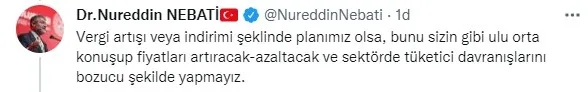 Hazine ve Maliye Bakanı Nureddin Nebati’den Kemal Kılıçdaroğlu’na ÖTV yanıtı