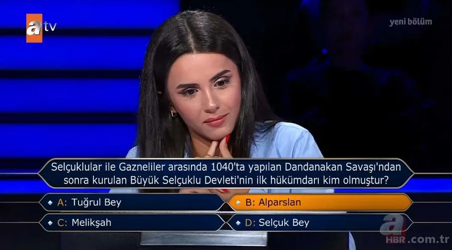 Kim Milyoner Olmak İster'de Büyük Selçuklu Devleti sorusu 4