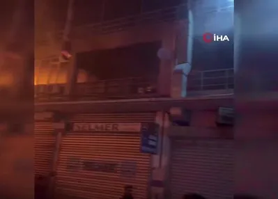 Conta atölyesinde çıkan yangın söndürüldü