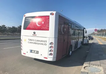 Elektrikli otobüs Cumhurbaşkanlığı Külliyesi'nin oldu