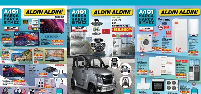 23 Mart A101 AKTÜEL ÜRÜNLER KATALOĞU: Arzum Süpürge, A101’de Volta Elektrikli Araç, Kiwi Yağsız Airfryer…