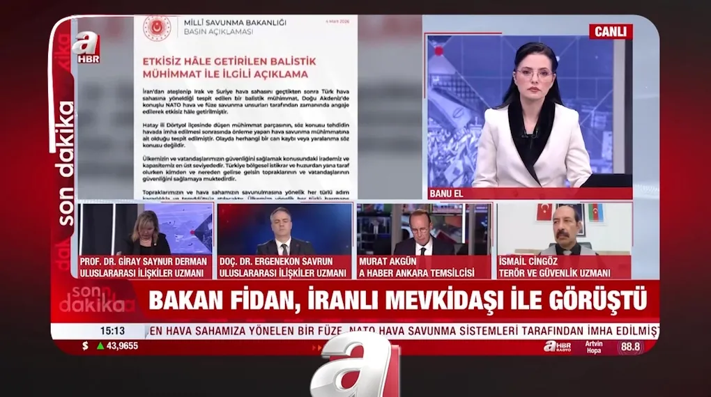 TÜRKİYE’DEN İRAN’A FÜZE TEPKİSİ