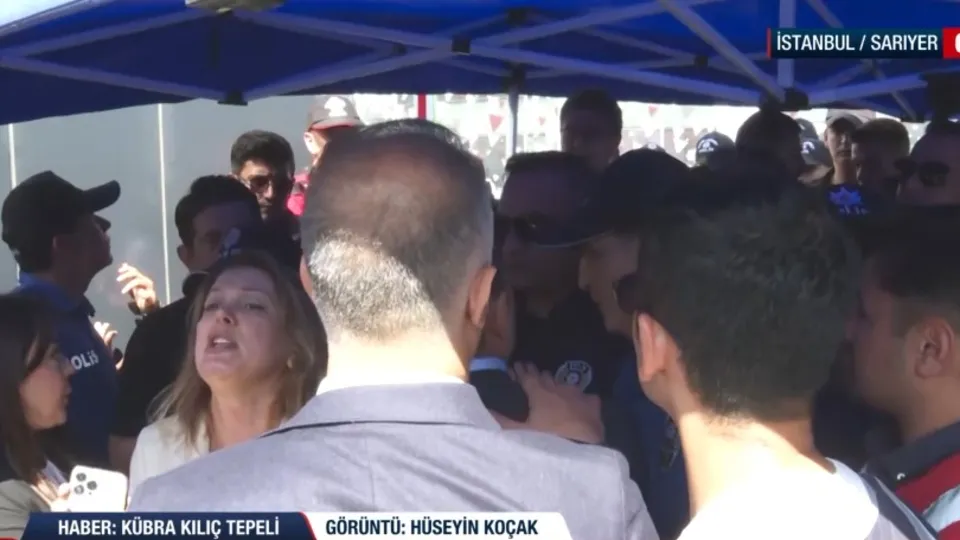 CHP binası önünde yine gerilim