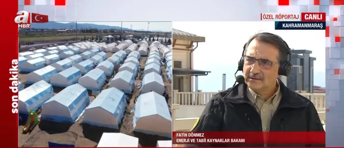 Enerji ve Tabii Kaynaklar Bakanı Fatih Dönmez A Haber'de! Deprem bölgesinde enerji sıkıntısı var mı?