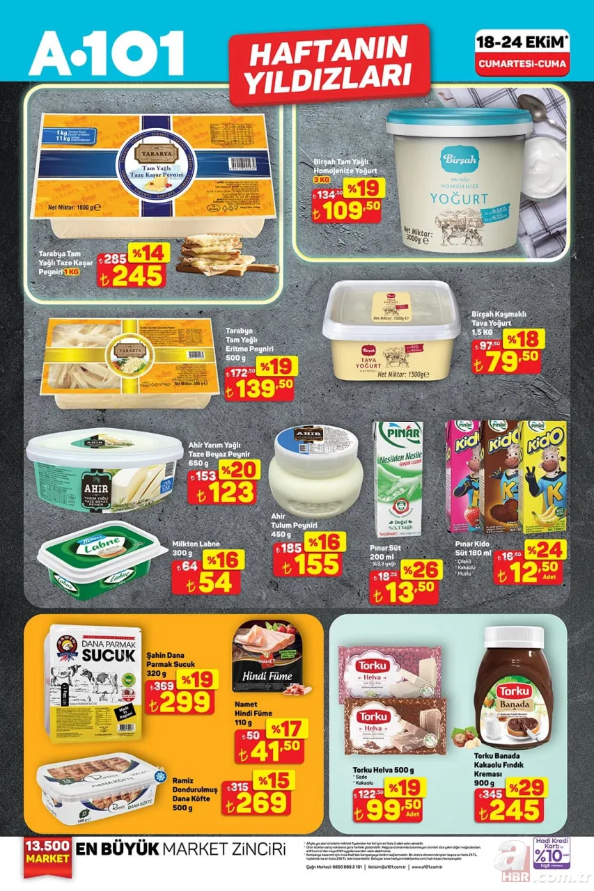 A101 FIRSATLARINDA BU HAFTA | 18-24 Ekim indirimlerinde neler var? Ayçiçek yağı 435 TL, deterjan 179 TL, duş jeli 69 TL… 2