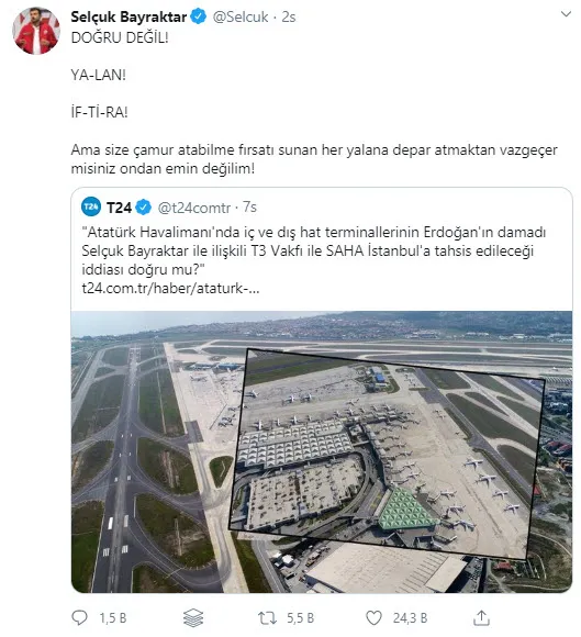 Baykar Teknik Müdürü Selçuk Bayraktar’dan o iddiaya çok sert tepki: Yalan, iftira...