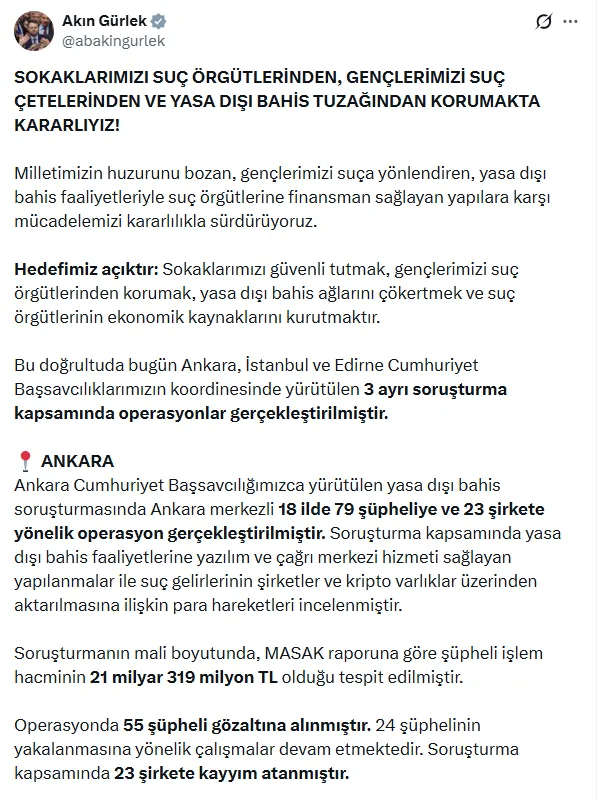 Bakan Gürlek