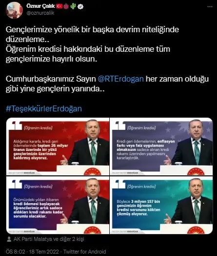 Başkan Erdoğan’ın KYK müjdesinden sonra sosyal medya yıkıldı: Teşekkürler Erdoğan