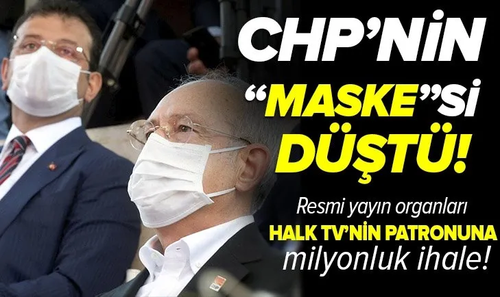 CHP’nin “maske”si düştü! Halk TV patronuna 3 milyonluk maske ihalesi