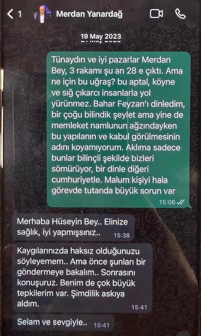 Hüseyin Gün, TELE1 Genel Yayın Yönetmeni Merdan Yanardağ’ı yönlendirmiş!