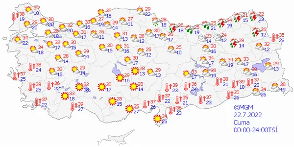 Hava sıcaklığı 40 dereceyi bulacak! Meteoroloji Maksimum Sıcaklık Tahmin Haritası’nı açıkladı | Listede 18 il var