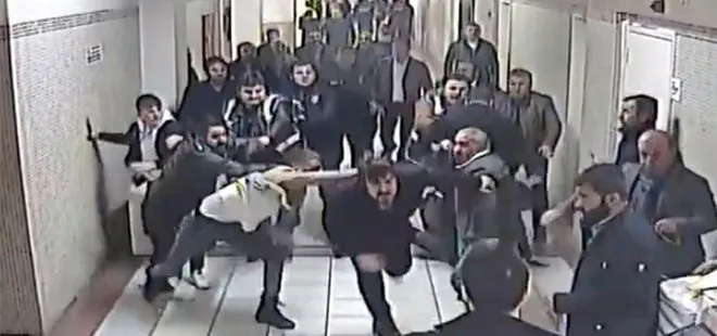 Bakırköy Adliyesi’nde dehşet anları! 15 kişi birden saldırdı
