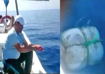 Oltaya bu kez balık değil uyuşturucu takıldı