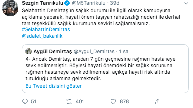 Edirne Cumhuriyet Başsavcılığı’ndan Selahattin Demirtaş’ın sağlık durumu hakkında flaş açıklama