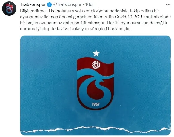 Son dakika: Trabzonspor'da Kovid-19 şoku! 2 futbolcu... - 1