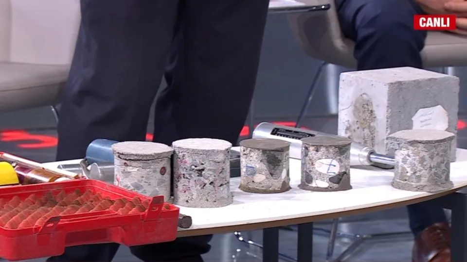 A Haber canlı yayınında beton testi