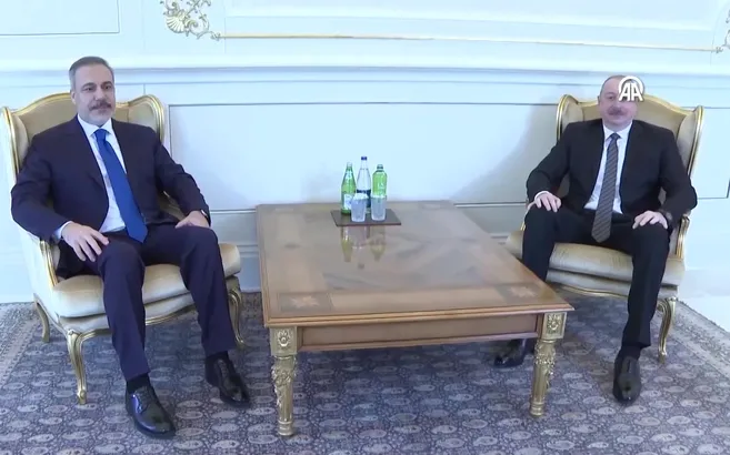 Dışişleri Bakanı Hakan Fidan Azerbaycan Cumhurbaşkanı Aliyev tarafından kabul edildi