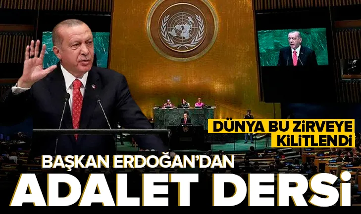 Başkan Erdoğandan BMde adalet dersi