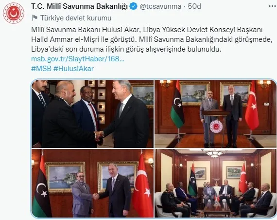 SON DAKİKA! Bakan Hulusi Akar, Halid Ammar el-Mişri ve İngiliz mevkidaşı Ben Wallace ile görüştü