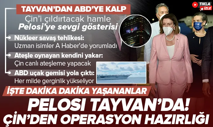 Pelosinin uçağı Tayvana iniş yaptı!